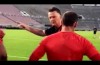 Louis van Gaal gives Rooney & Valencia a shooting 101 lesson