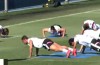 Showy-offy Ronaldo claps between press-ups during Real Madrid training