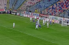 Steaua Bucharest’s Lucian Sanmartean scores directly from corner vs Gaz Metan