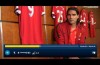 Radamel Falcao chats at length with Geoff Shreeves in the Old Trafford dressing room