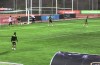 Diego Costa runs a circle around Casillas to score during Spain training