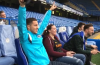 Eden Hazard plays FIFA 15 against Chelsea fans in the Stamford Bridge dugout