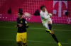 Weidenfeller leathers clearance into the back of Mkhitaryan’s head!