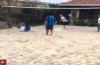 Ronaldinho produces outrageous ‘shark attack’ volley in game of foot-volley