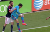 New England’s AJ Soares picks up “injured” keeper Penedo then tosses him aside