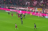 Franck Ribery volleys home his 100th Bayern Munich goal