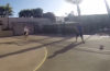 Gareth Bale shows off his basketball/football skills with 3-pointer using his foot