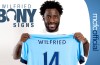 Wilfried Bony gives his first interview as a Man City player wearing a pair of bobby dazzler shoes!