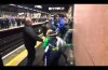 Fan footage of Chelsea & Tottenham fans knocking lumps out of each other on train platform