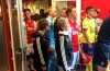 Ajax players walk out with their mums on Mother’s Day