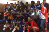 “Championnes!!” Chelsea celebrate their title win in the changing room