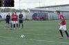 Angel Di Maria takes on rabona crossbar challenge