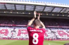 Steven Gerrard walks onto the Anfield pitch for the final time