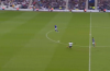 Jermaine Beckford scores from half way while slipping over for Preston vs Chesterfield