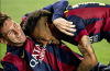 Messi & Neymar celebrate Barcelona’s 3rd goal by frolicking around on the floor