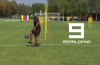 Ronaldinho produces a remarkable 44 keep ups blindfolded