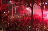 Barcelona fans party at Las Ramblas boulevard to celebrate Champions League win