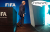 PIC: Sepp Blatter walks towards the light