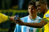 Jamaica’s starstruck Deshorn Brown grabs a selfie with Leo Messi