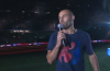 Squeaky Javier Mascherano losing his voice during Camp Nou celebrations