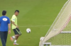 Trick shot: Neymar executes behind the goal, goal in Brazil training