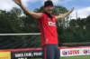 Robert Lewandowski takes on blindfolded (!) crossbar challenge