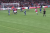 FC United of Manchester’s Sam Madeley with a peach of a volley vs Curzon Ashton