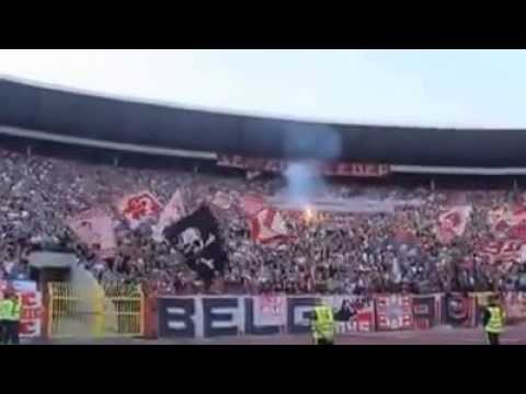 The incredible noise and hostility walking down the tunnel for the Belgrade derby