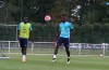 Jugglers Paul Pogba and Kurt Zouma show off their skills during France training