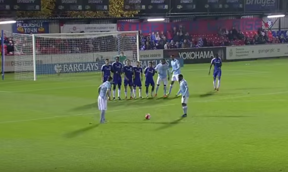 Man City youngster Bersant Celina bags superb free kick vs Chelsea