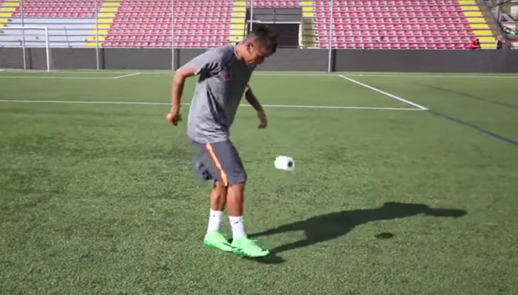 Neymar can juggle just about anything – including toilet roll