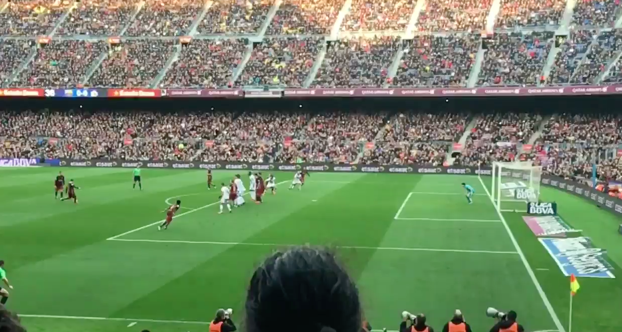 Glorious slow-mo fan footage of Lionel Messi’s top corner free kick vs Depor