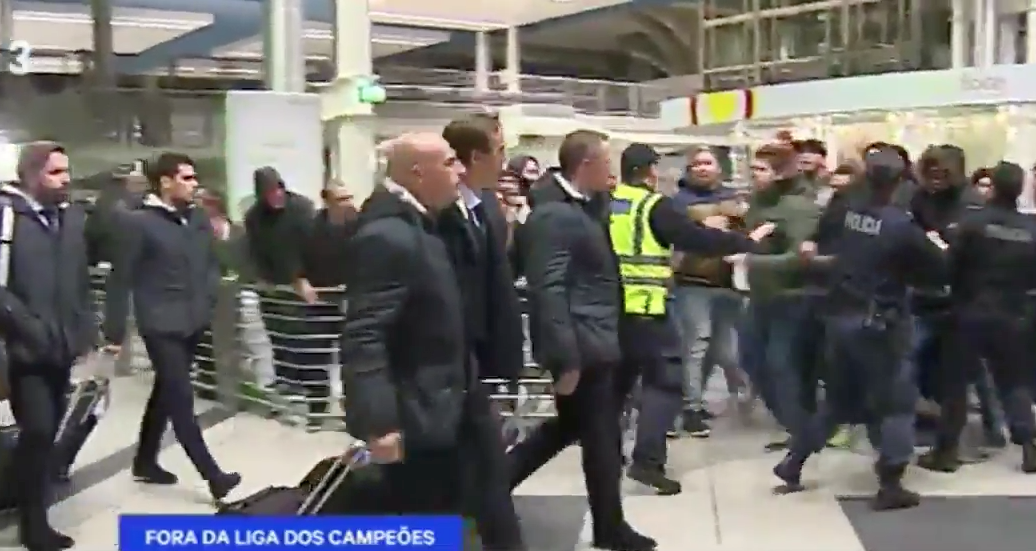 Porto fans give their team a warm welcome home after Champions League elimination