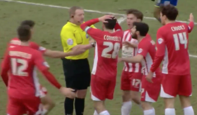 Ref leaves Accrington Stanley fuming with the timing of his half time whistle