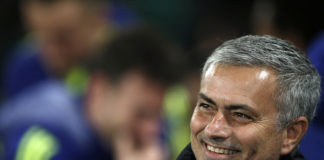 Jose Mourinho smiling