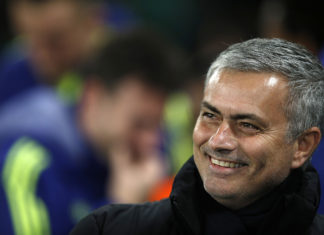 Jose Mourinho smiling