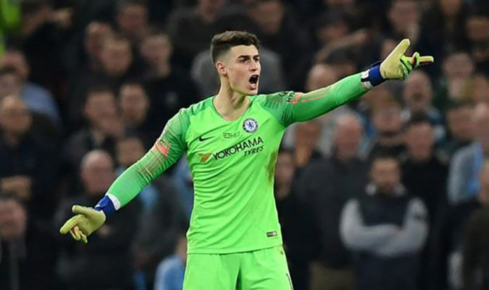 Kepa-Arrizabalaga-shouts-at-Sarri